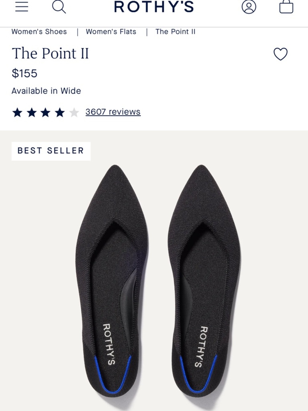 $155 Rothy’s The Point Flats-9 - Picture 2 of 8